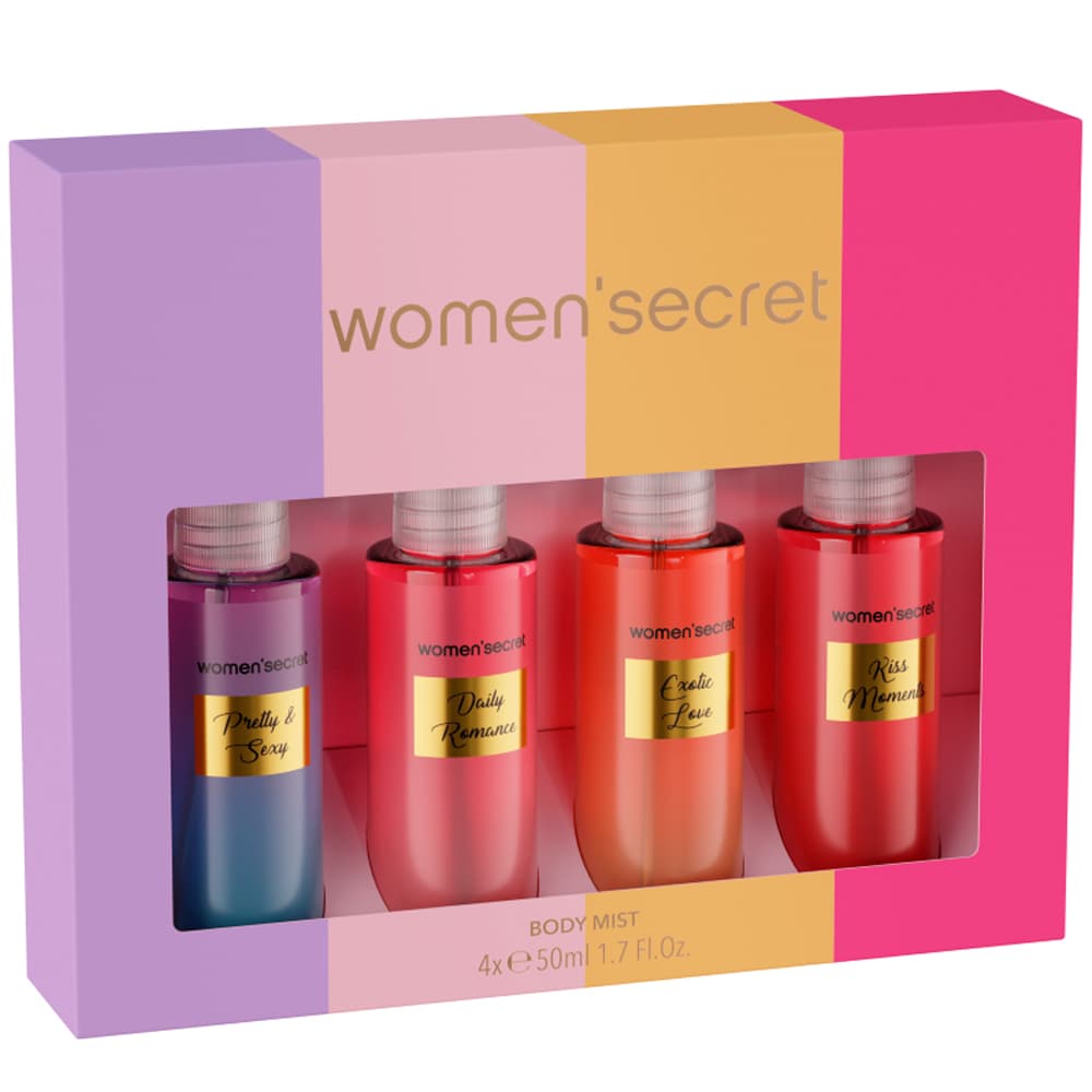'secret Kit Body Mist Coffret Color 4X50Ml - Roma Shopping