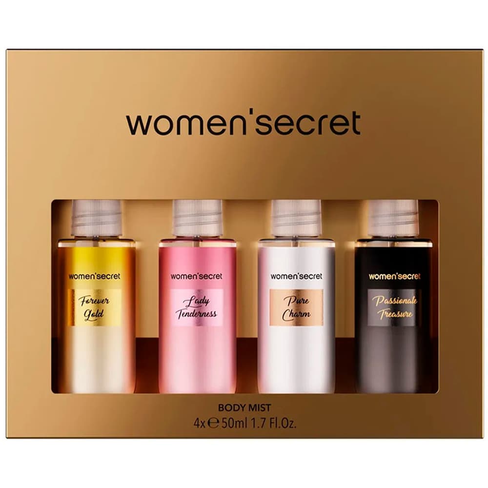'secret Kit Body Mist Coffret Metalic 4X50Ml - Roma Shopping