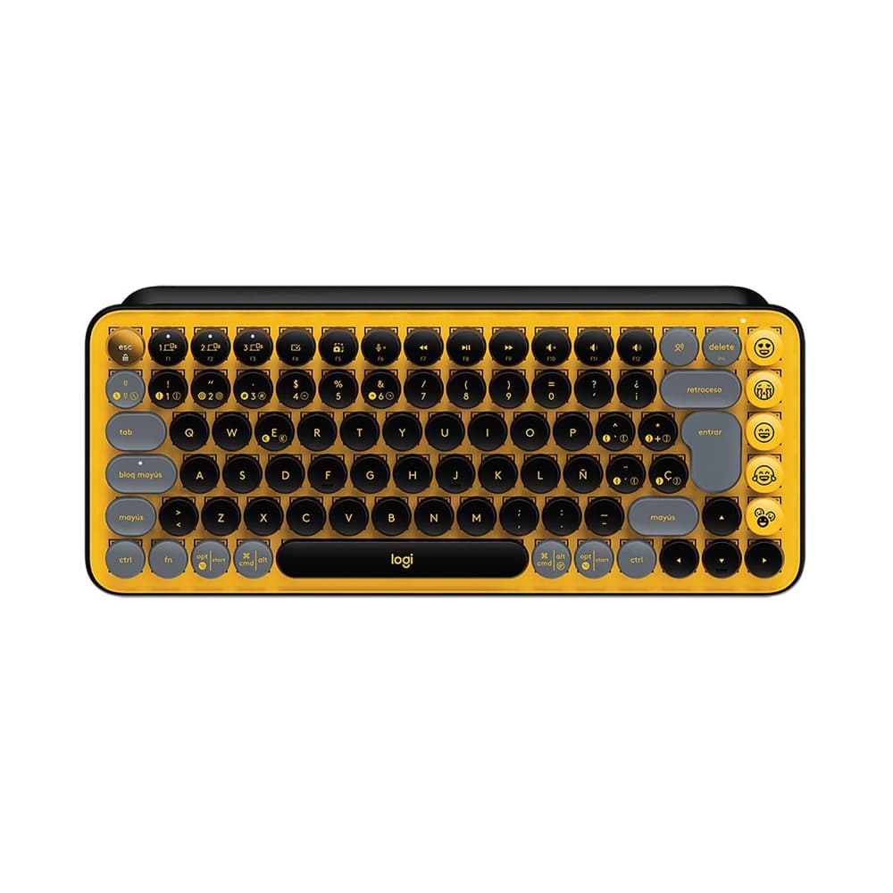 Logitech Teclado Inalámbrico Logitech 920 010713 Pop Keys Blast Yellow Español