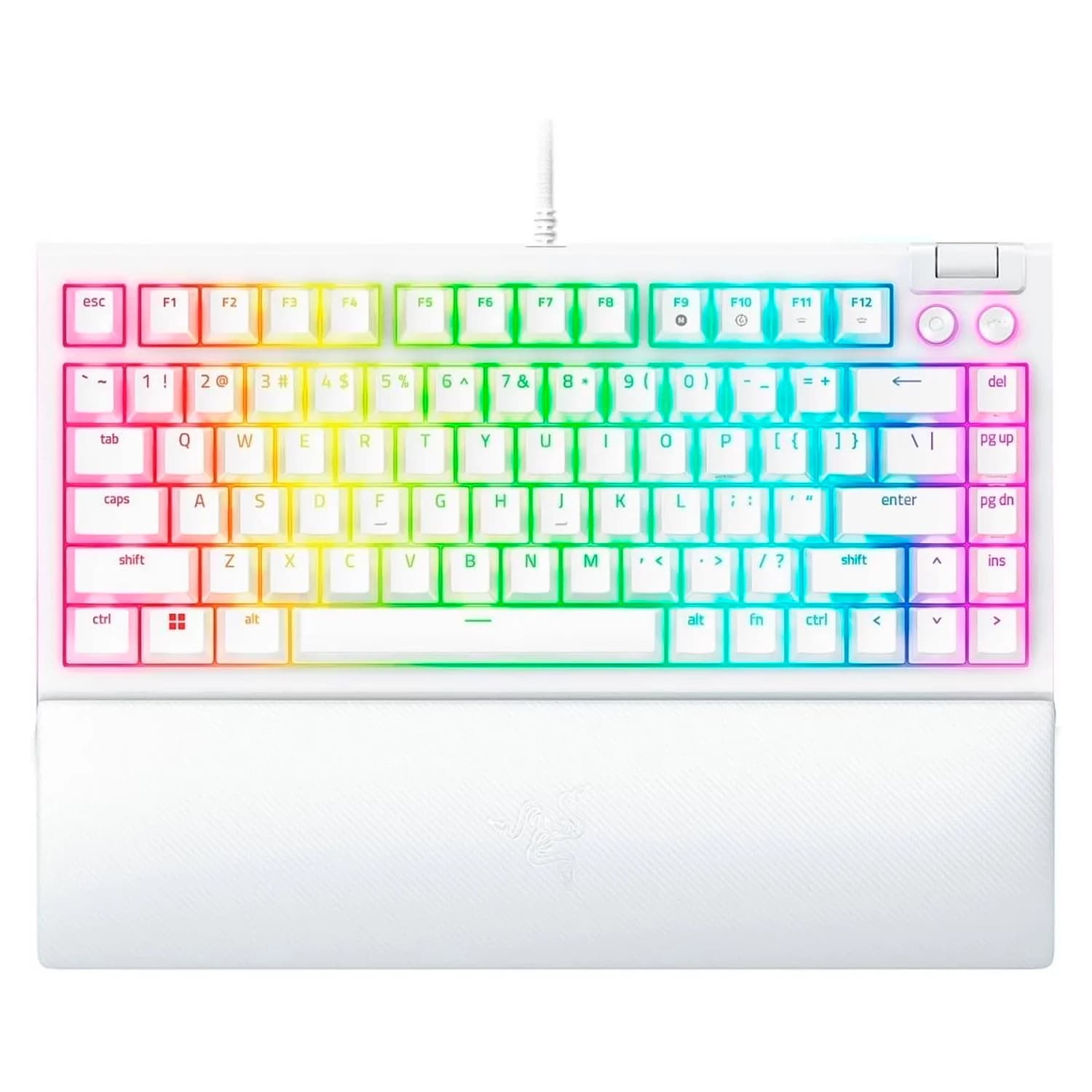 Razer Teclado Gamer Razer Blackwidow V4 RZ03-05001700-R3M1 RGB Layout 75% - Branco