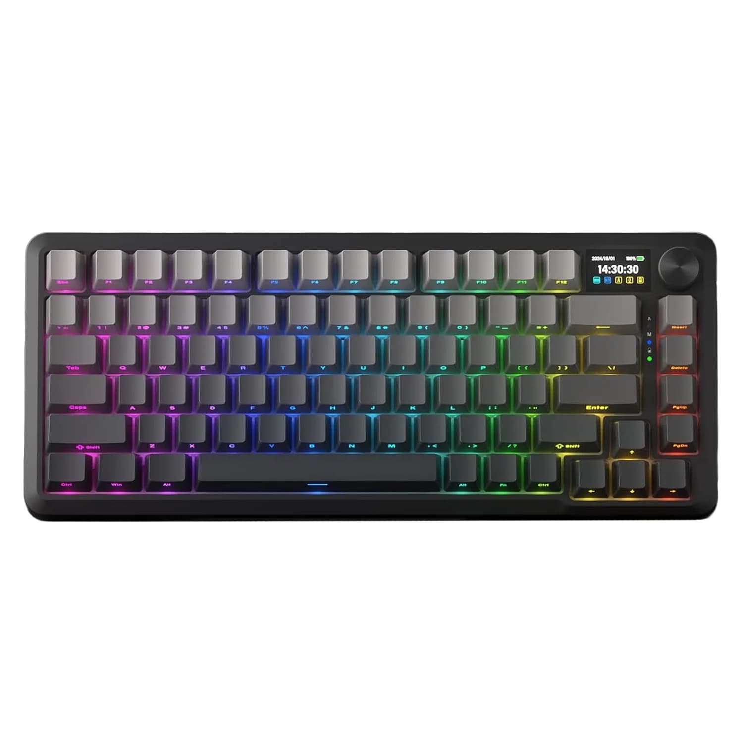 Redragon Teclado Gamer Redragon Behemoth Pro K724SPRGB Layout 75% Sem Fio - Preto