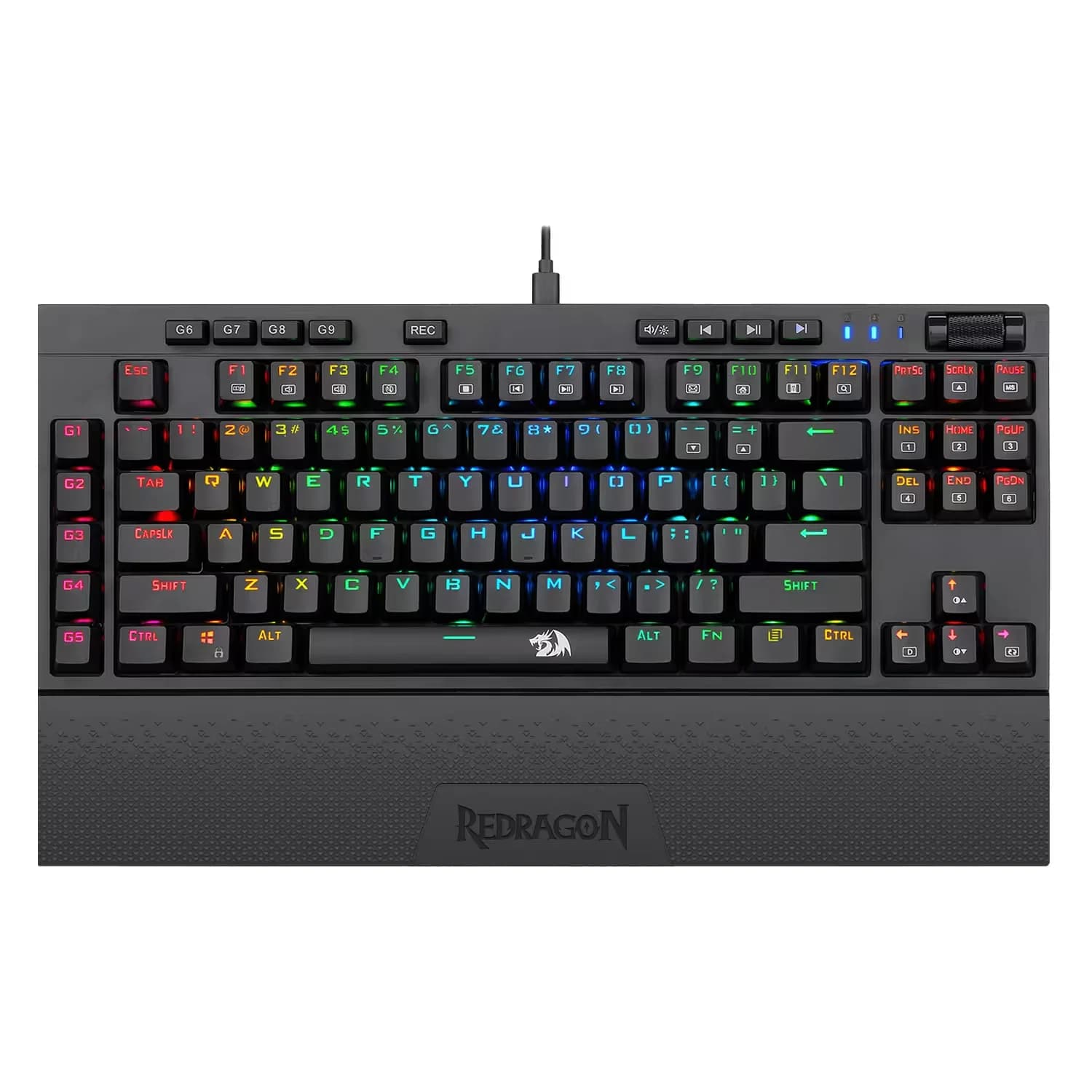 Redragon Teclado Gamer Redragon Broadsward K588RGB Switch Red - Preto