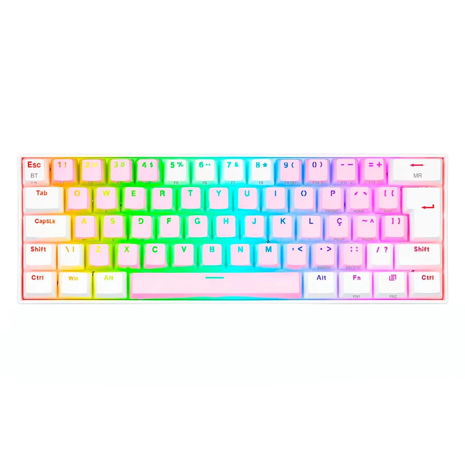 Redragon Teclado Gamer Redragon Draconic Pro K530-RGB-PRO RGB Sem Fio - Rosa