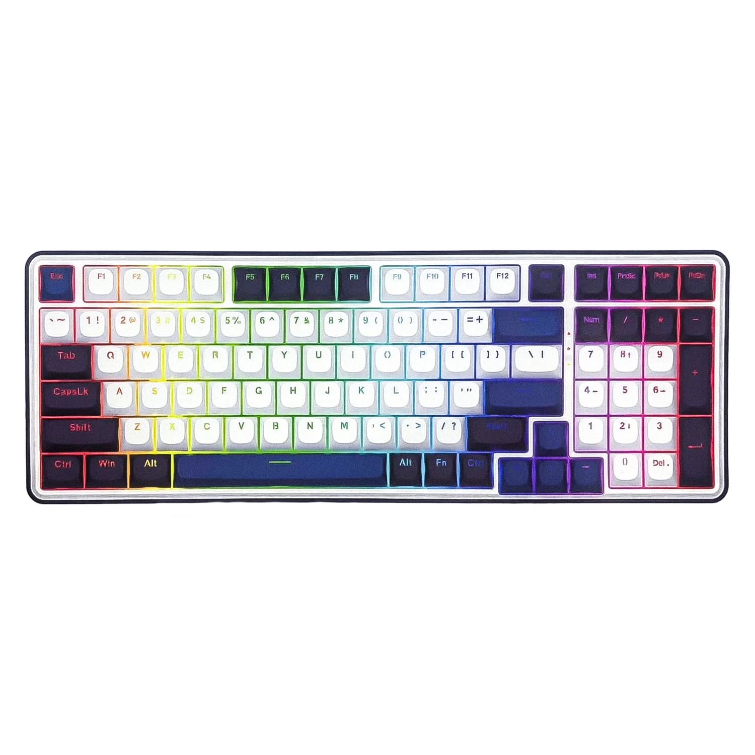 Redragon Teclado Gamer Redragon Faye Pro K744WBB RGB Sem Fio - Branco