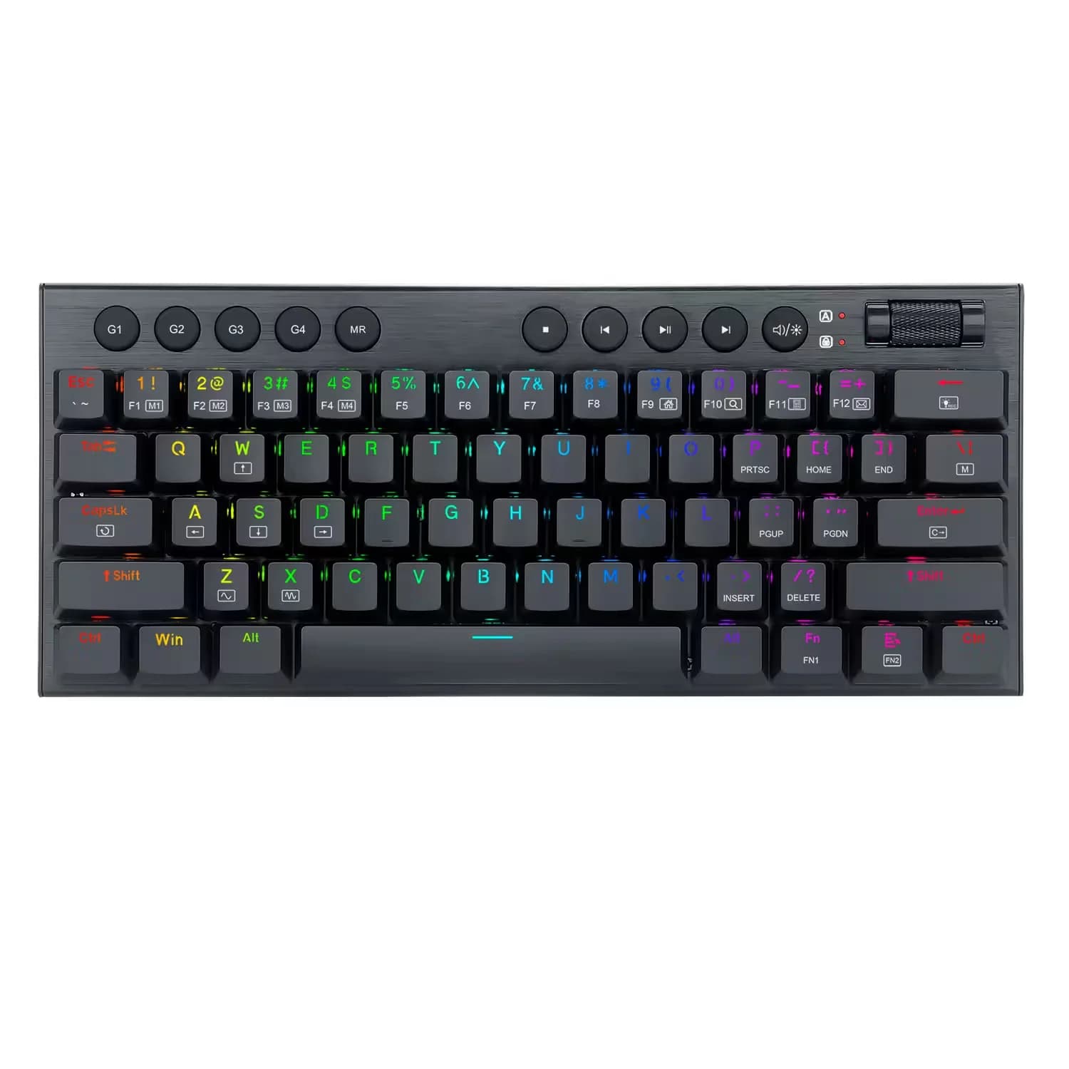 Redragon Teclado Gamer Redragon Horus Mini K632-RGB Switch Red Layout 60% - Preto