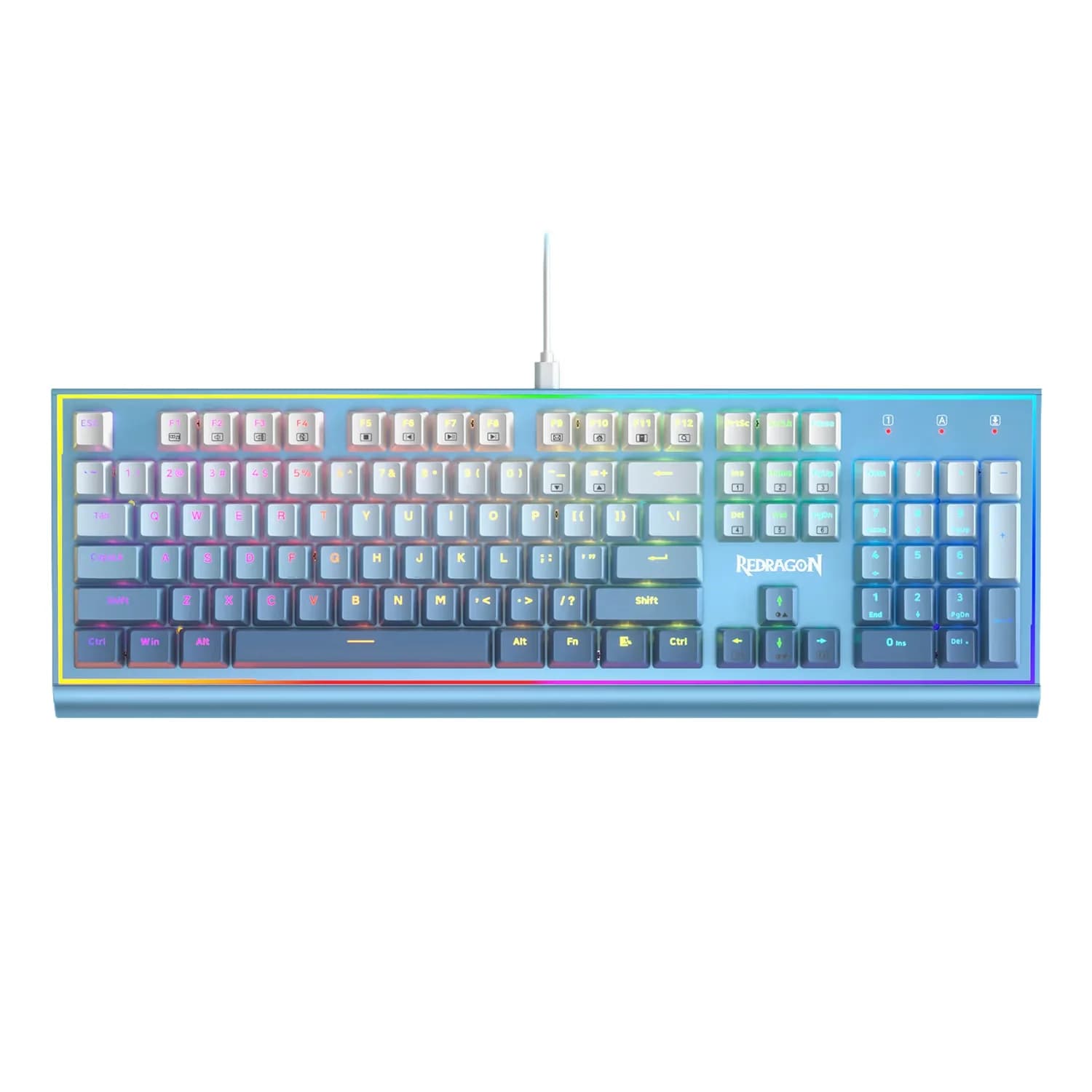 Redragon Teclado Gamer Redragon K654GWB-RGB Bluesiren USB - Azul