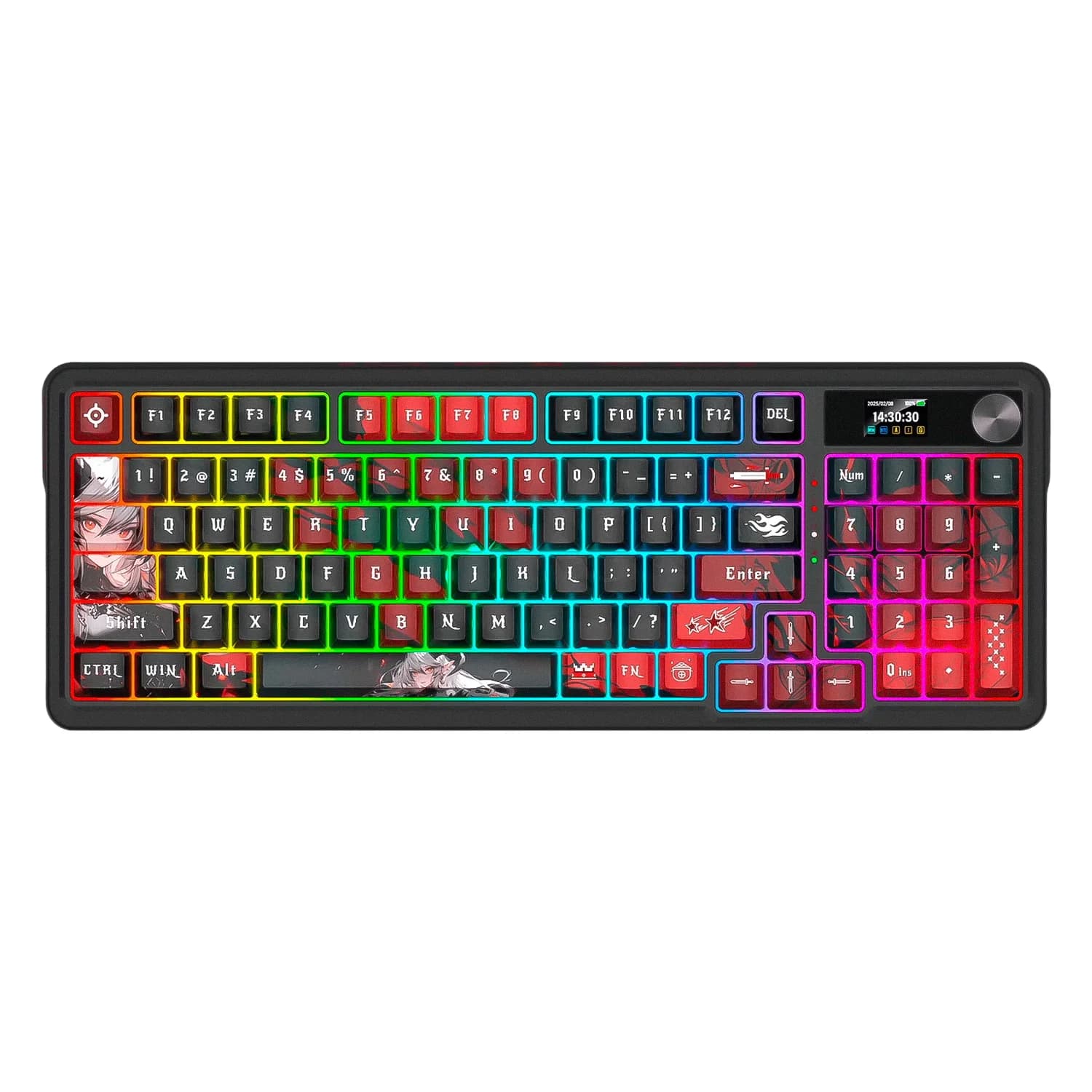 Redragon Teclado Gamer Redragon K719AK RGB Pro Artemis Pro Sem Fio Inglês - Preto