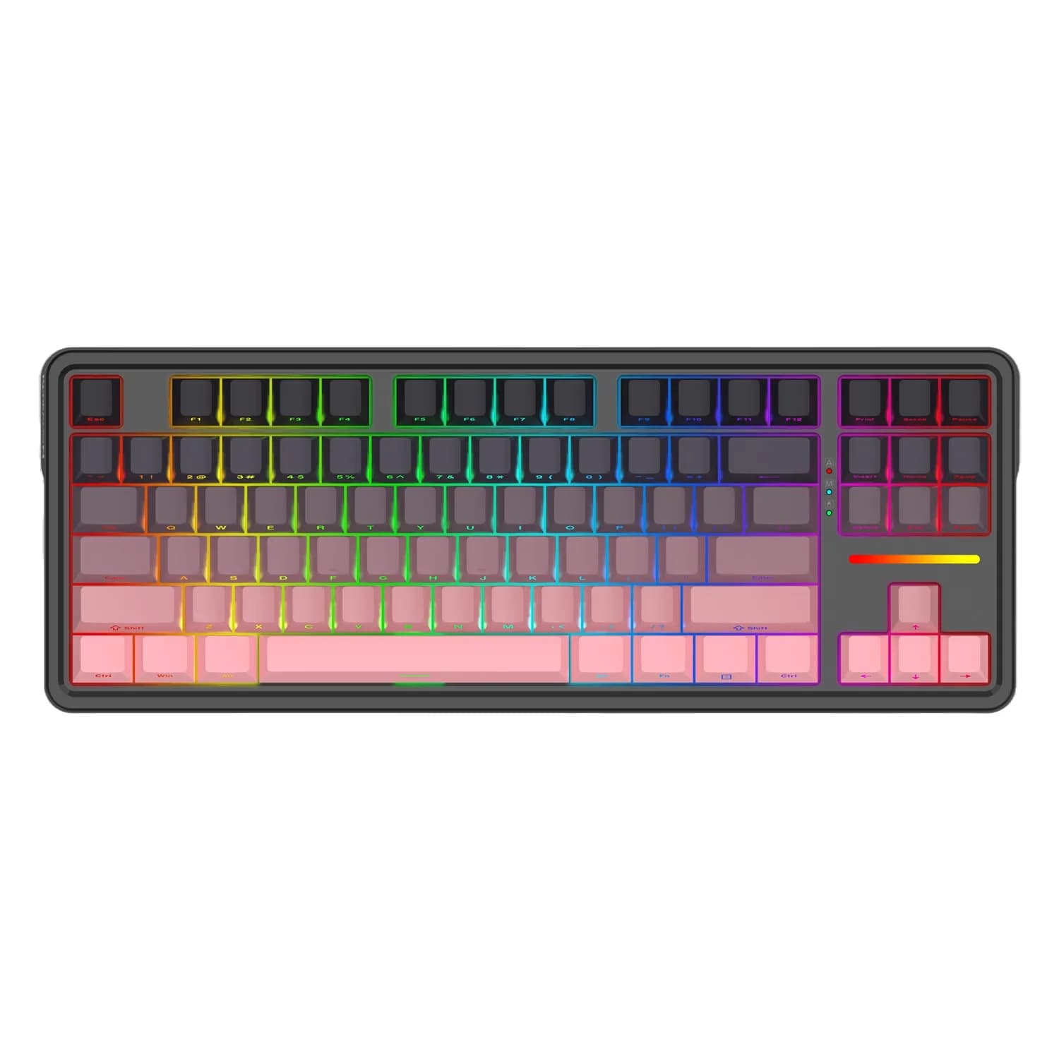 Redragon Teclado Gamer Redragon K728SP RGB Pro Antonium Sem Fio Inglês - Rosa