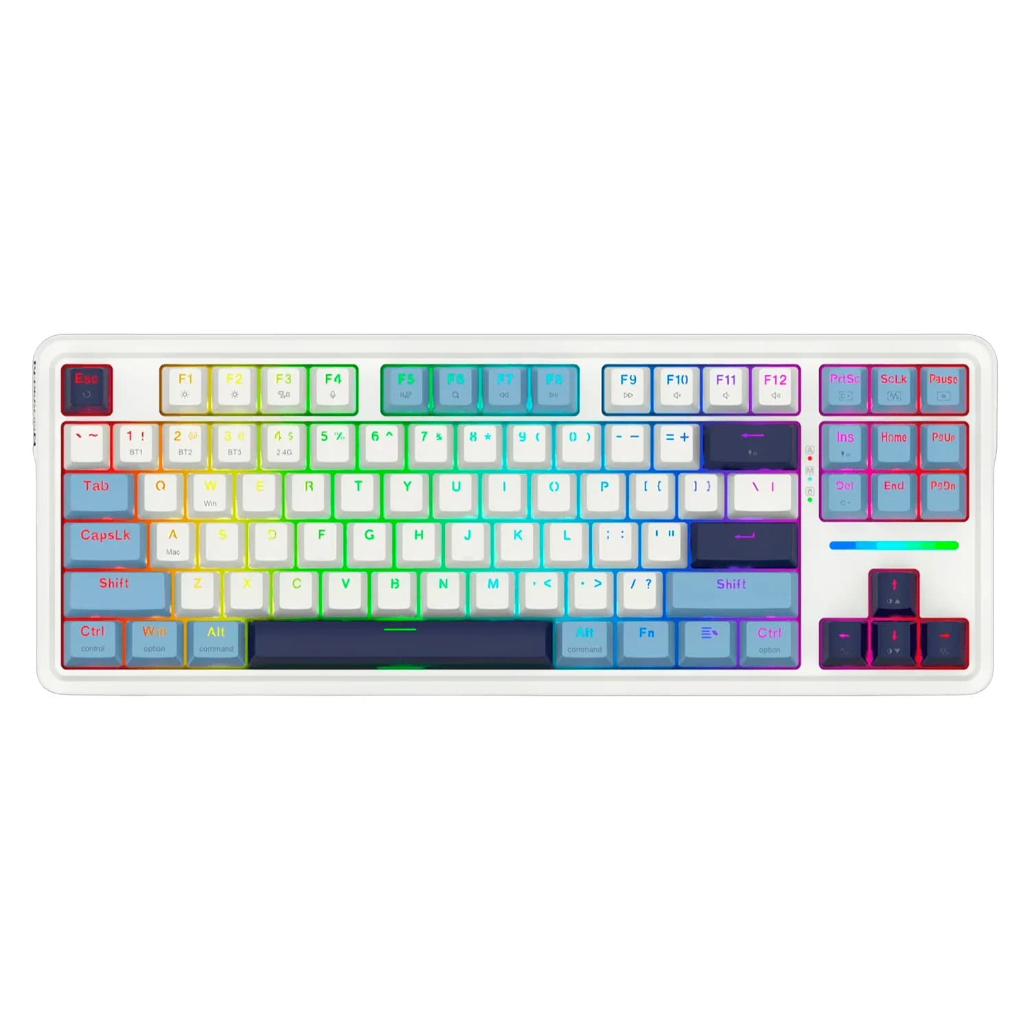 Redragon Teclado Gamer Redragon K728WBB RGB Pro Antonium Pro Sem Fio Inglês - Branco