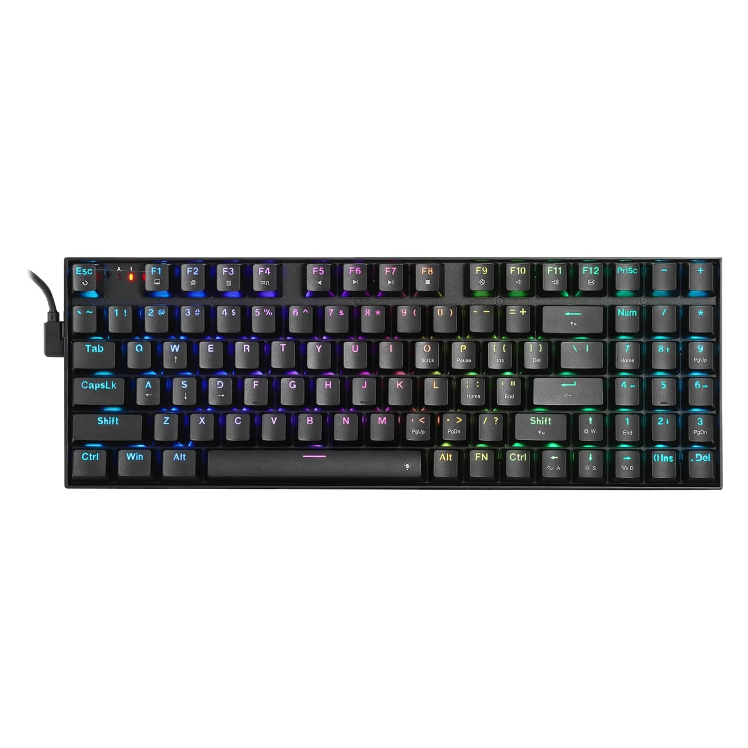 Redragon Teclado Gamer Redragon K735 RGB Ghostblade Inglês Sem Fio Inglês - Preto