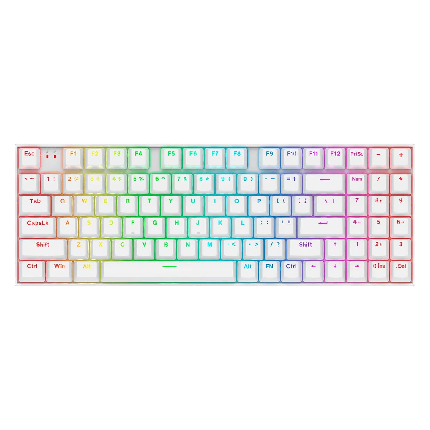 Redragon Teclado Gamer Redragon K736W Pro M Nephrite Sem Fio Inglês - Branco