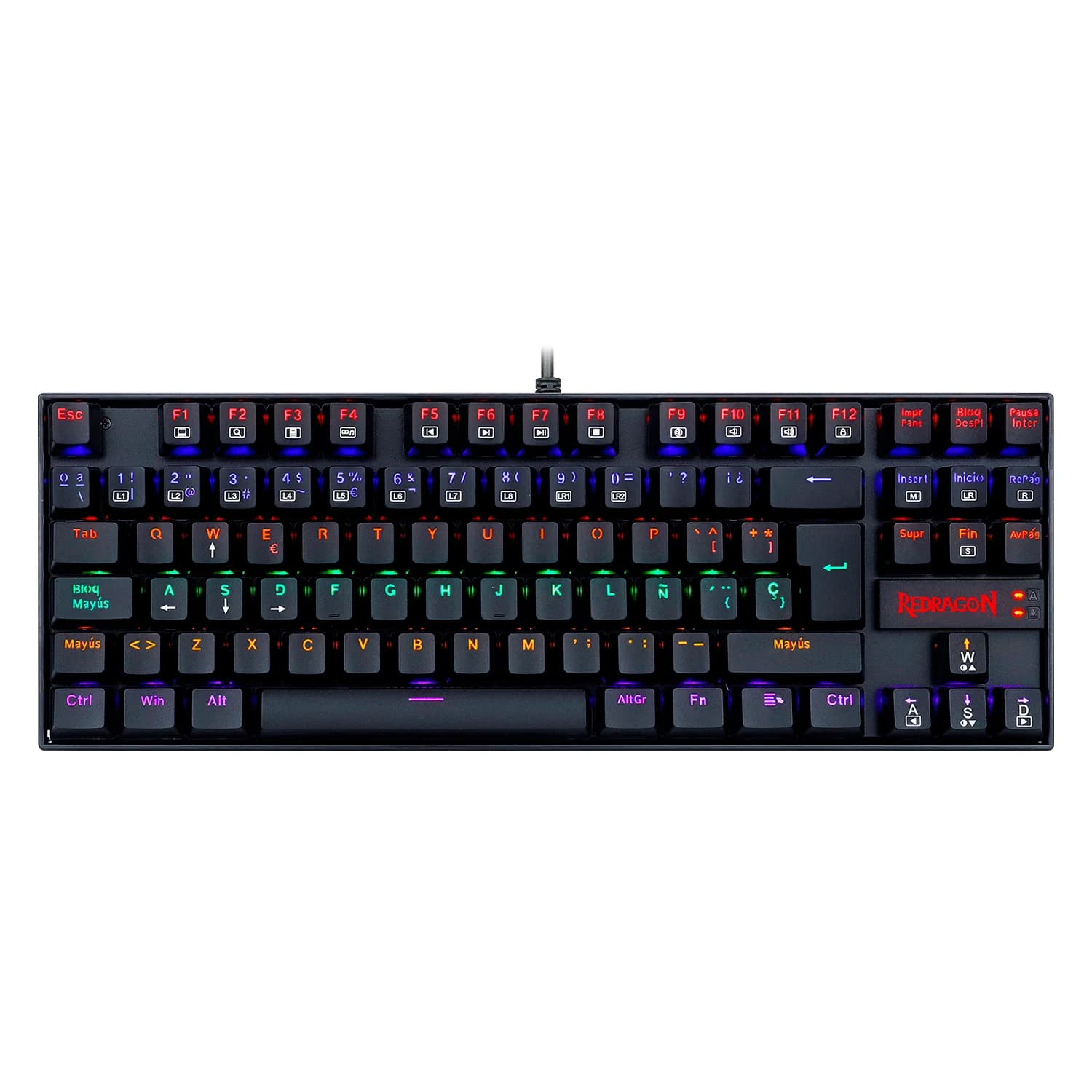 Redragon Teclado Gamer Redragon Kumara K552-KR RGB USB - Preto