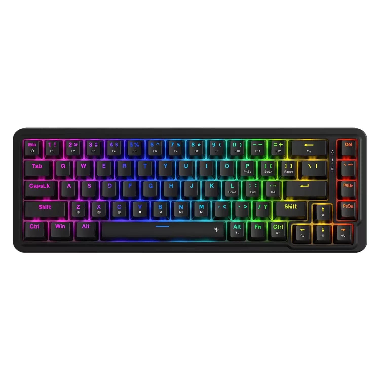 Redragon Teclado Gamer Redragon Nova K709 RGB Layout 65% - Preto