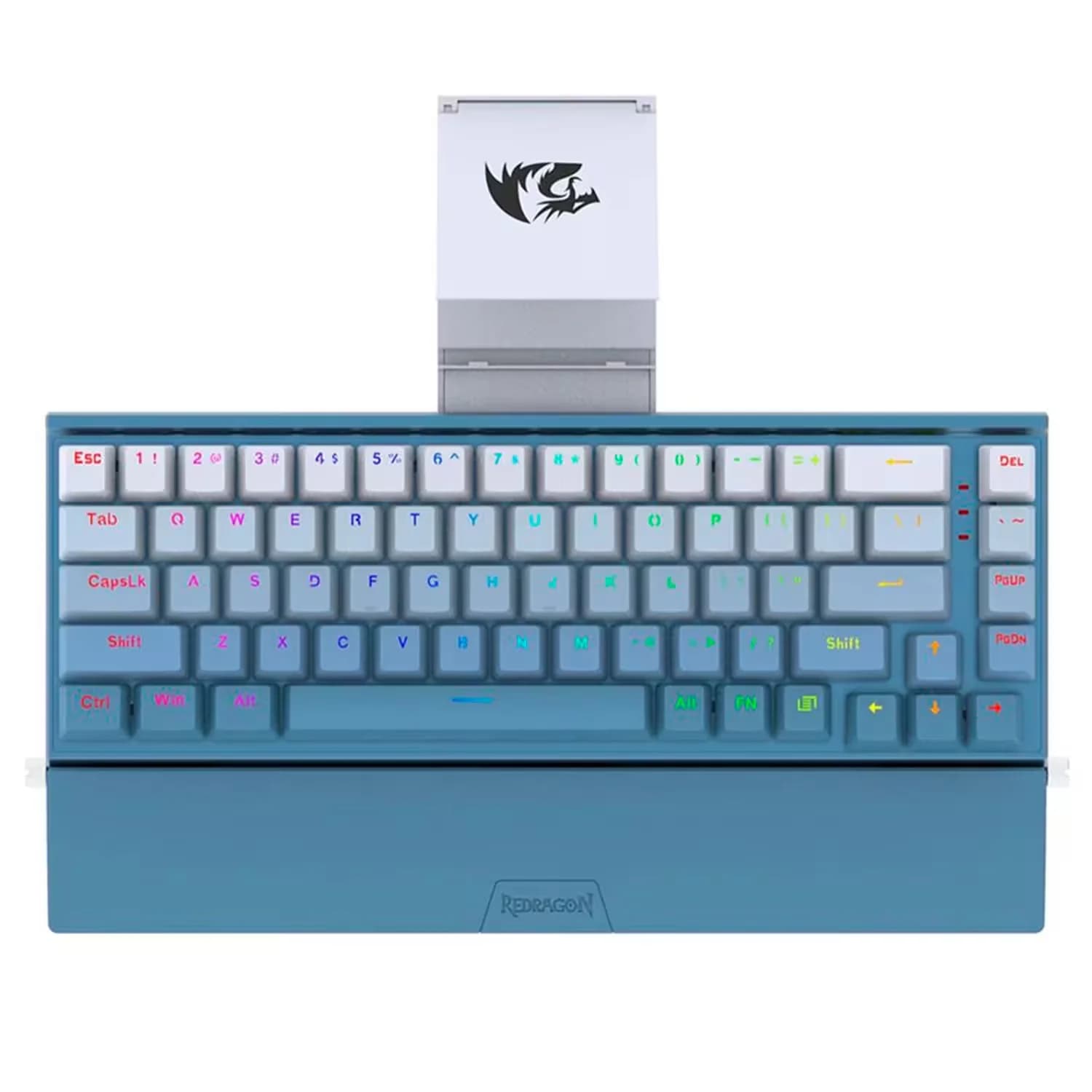 Redragon Teclado Redragon K641B BW RGB Shaco 60% Hotswap com Suporte para Celular - Azul