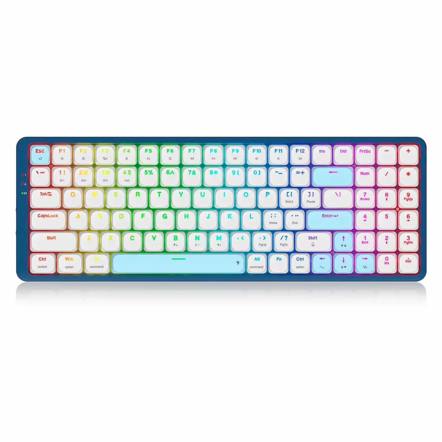 Redragon Teclado Redragon K684WB RGB EVA Pro Wireless - Branco Azul
