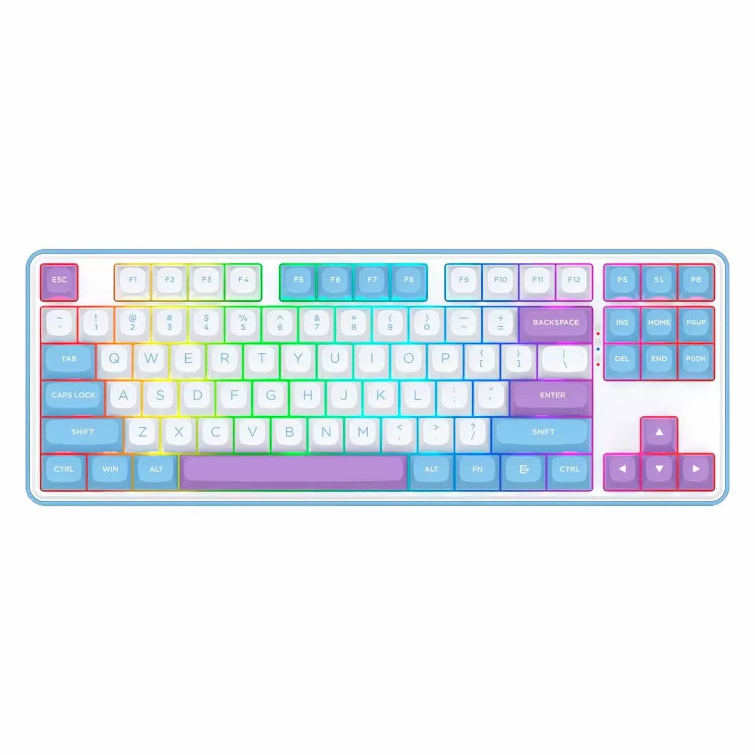 Redragon Teclado Redragon Star Blade Pro K707WBP RGB Layout 80% Sem Fio - Branco