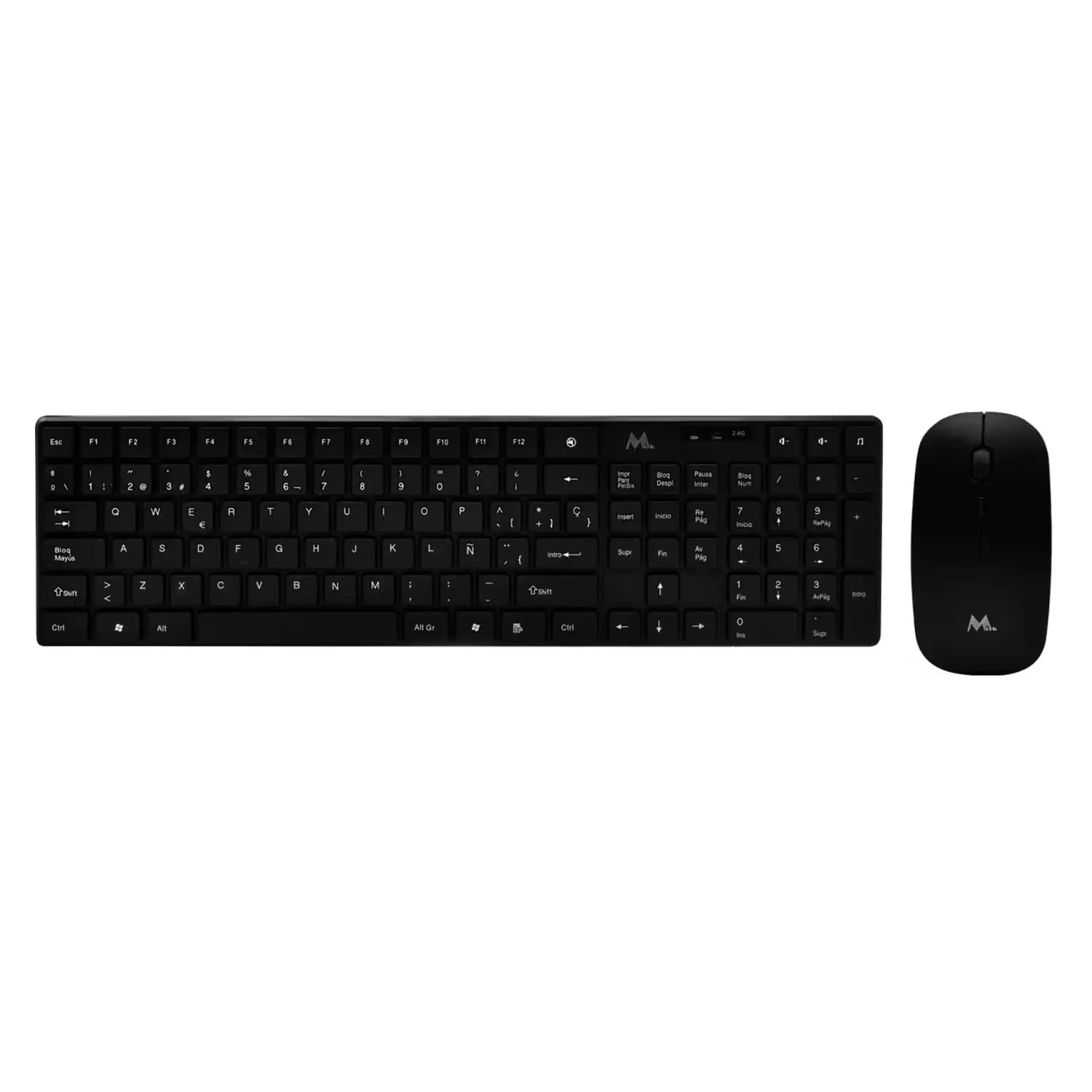 Teclado e Mouse Mtek KM-5515B-PT Sem Fio Português - Preto