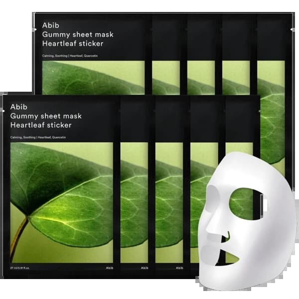 Abib Máscara Facial Abib Gummy Sheet Mask Heartleaf Fit - 10 Unidades