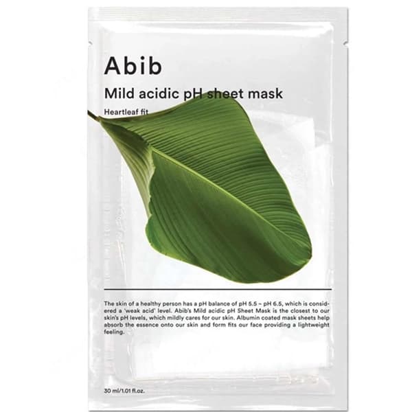 Abib Máscara Facial Abib Mild Acidic Ph Sheet Mask Heartleaf Fit - 1 Unidade