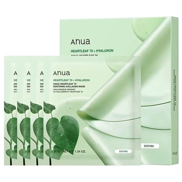 Anua Mascara Facial Heartleaf 70+ Hyaluron - 4 Unidades