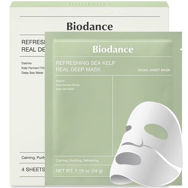Biodance Máscara Facial Biodance Refreshing Sea Kelp Real Deep Mask - 4 Unidades