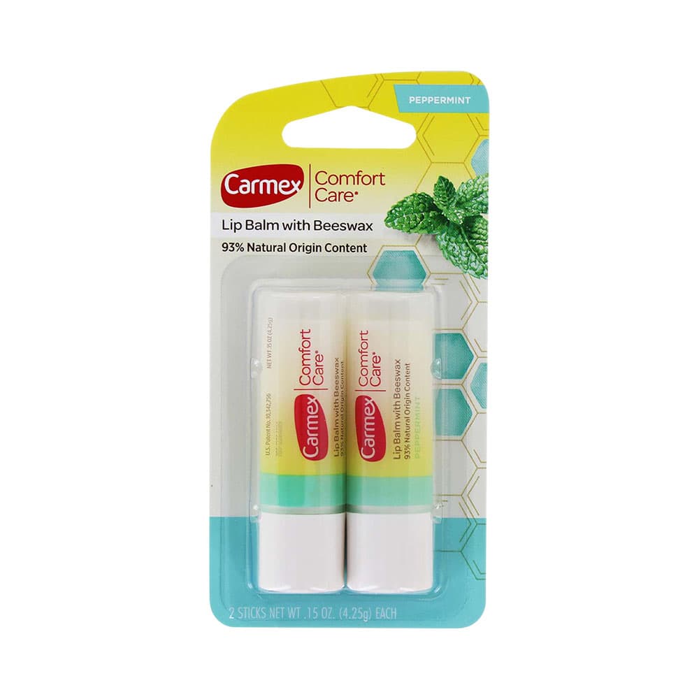 Carmex Bálsamo Labial Carmex Comfort Care Beeswax Peppermint 2 Unidades