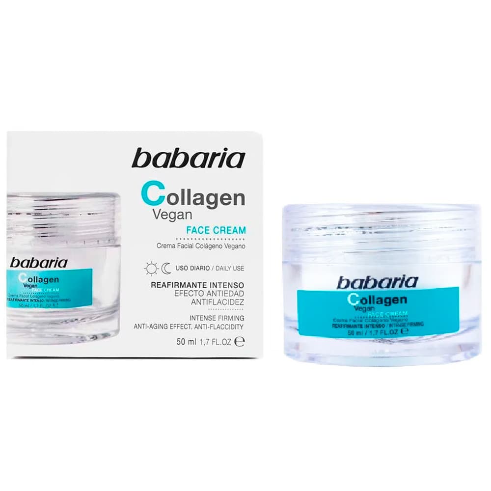 Creme Facial Babaria Collagen Vegan Antienvelhecimento 50Ml - Roma Shopping