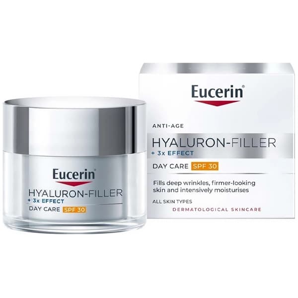 Eucerin Creme Facial Hidratante Hyaluron-Filler + 3X Effect Day Care Spf30 50 Ml