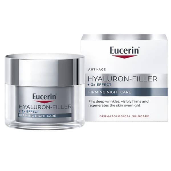 Eucerin Creme Facial Hidratante Hyaluron-Filler + 3X Effect Firming Night Care 50 Ml