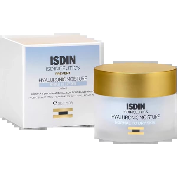 ISDIN Creme Facial Hidratante Hyaluronic Moisture Normal To Dry Skin 50 G
