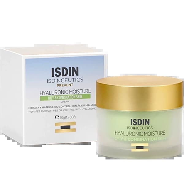 ISDIN Creme Facial Hidratante Hyaluronic Moisture Oily &Amp; Combintation Skin 50 G