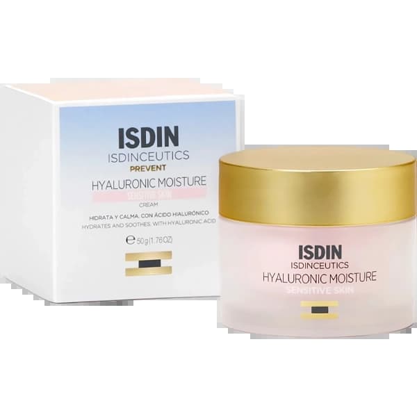 ISDIN Creme Facial Hidratante Hyaluronic Moisture Sensitive Skin 50 G
