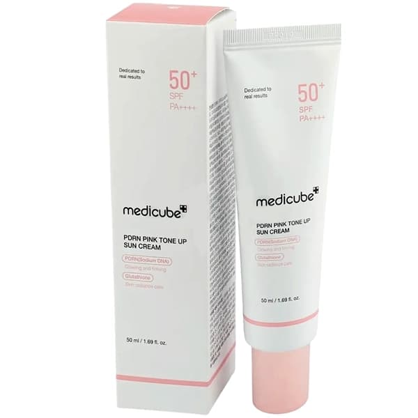 Medicube Protetor Solar Facial Medicube Pdrn Pink Tone Up Sun Cream Spf 50+ Pa++++ 50 Ml