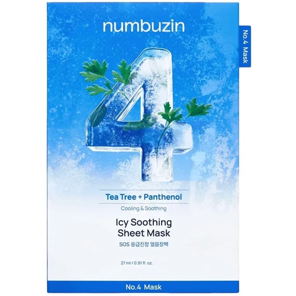 Numbuzin Máscara Facial Hidratante Numbuzin No. 4 Icy Soothing Sheet - 1 Unidade