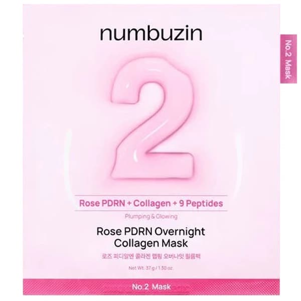 Numbuzin Máscara Facial Noturna Numbuzin No. 2 Rose Pdrn Overnight Collagen - 1 Unidade