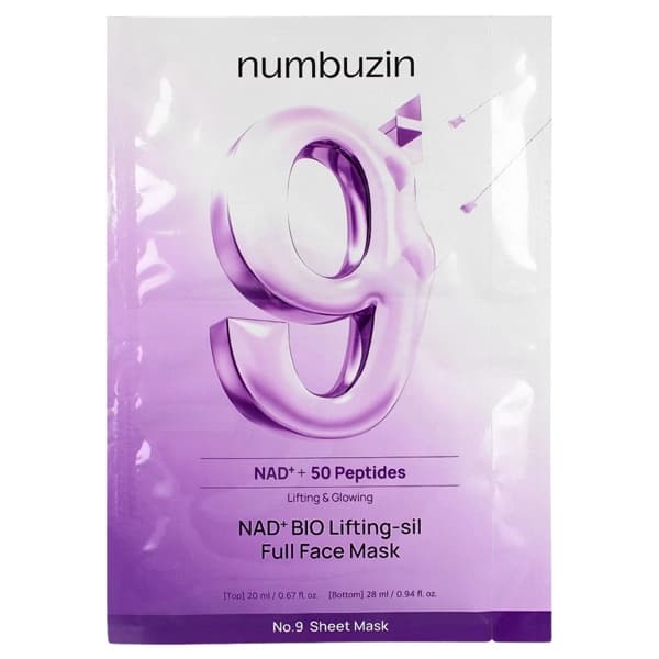 Numbuzin Máscara Facial Numbuzin No.9 Nad + Bio Lifting-Sil Full Face - 1 Unidade