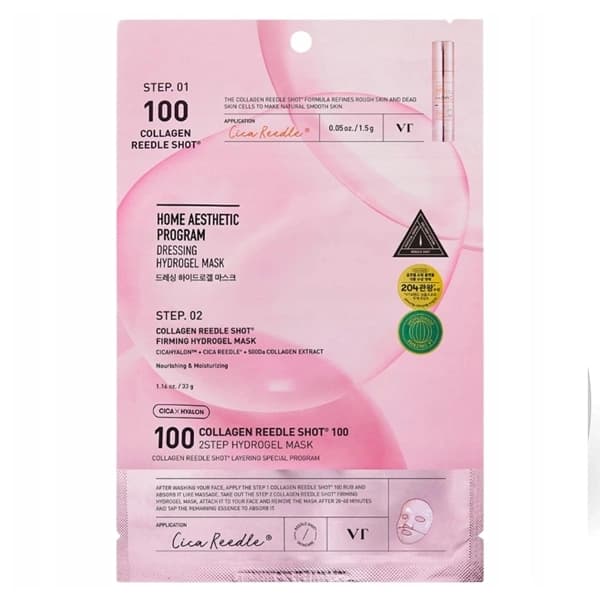 Vt-Cosmetics Máscara Facial Vt Cosmetics Collagen Reedle Shot 100 2Step Mask - 1 Unidad