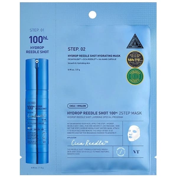 Vt-Cosmetics Máscara Facial Vt Cosmetics Hidrop Reedle Shot 100Hl 2 Step - 1 Unidade