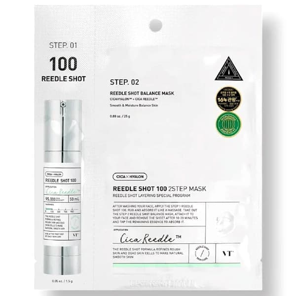 Vt-Cosmetics Máscara Facial Vt Cosmetics Reedle Shot 100 2-Step - 1 Unidade
