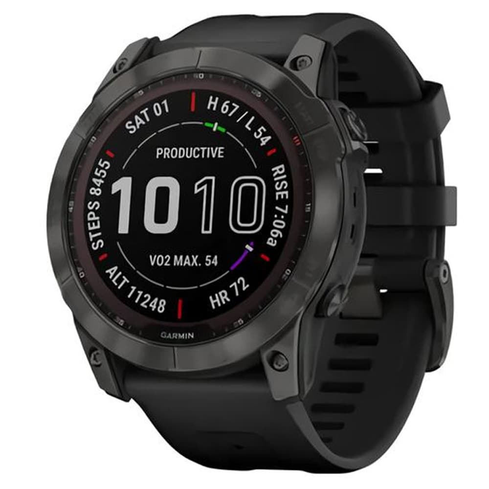 Sapphire Smartwatch Garmin Fenix 7X Sapphire Solar Wi Fi Atm Carbon Cinza
