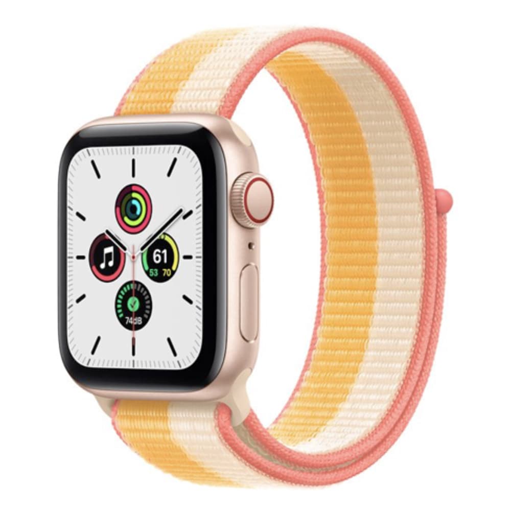 Apple Watch Se MKRQ3LZ Pulseira Sport Loop Gps Cellular Aluminium Case Maize Dourado