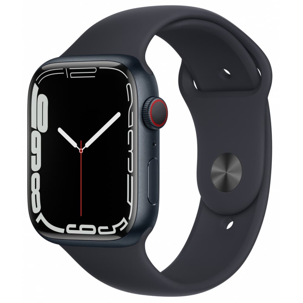 Apple Watch S7 MKJ73LZ Gps Celullar Pulseira Sport Band Aluminum Case Midnight