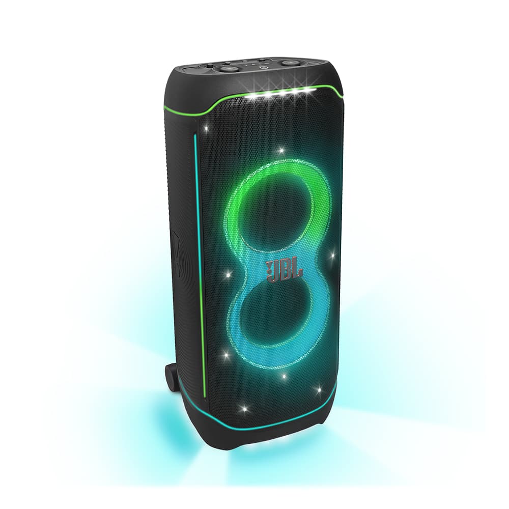 Jbl Speaker Partybox Ultimate IPX5 Alca Rodas 1100W Wi Fi Iluminacao Led Bivolt Preto