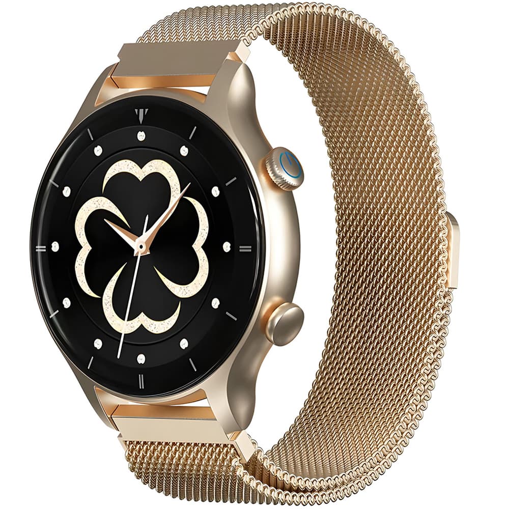G-tide Smartwatch Tide R1 Classic IP68 Sensor Hr Pulseira Metal Dourado