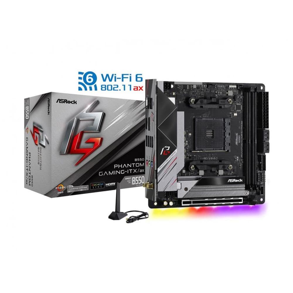 Asrock Placa Mae Asrock B550 Phantom Itx Ax Soquete AM4 Amd 2X DDR4 Itx