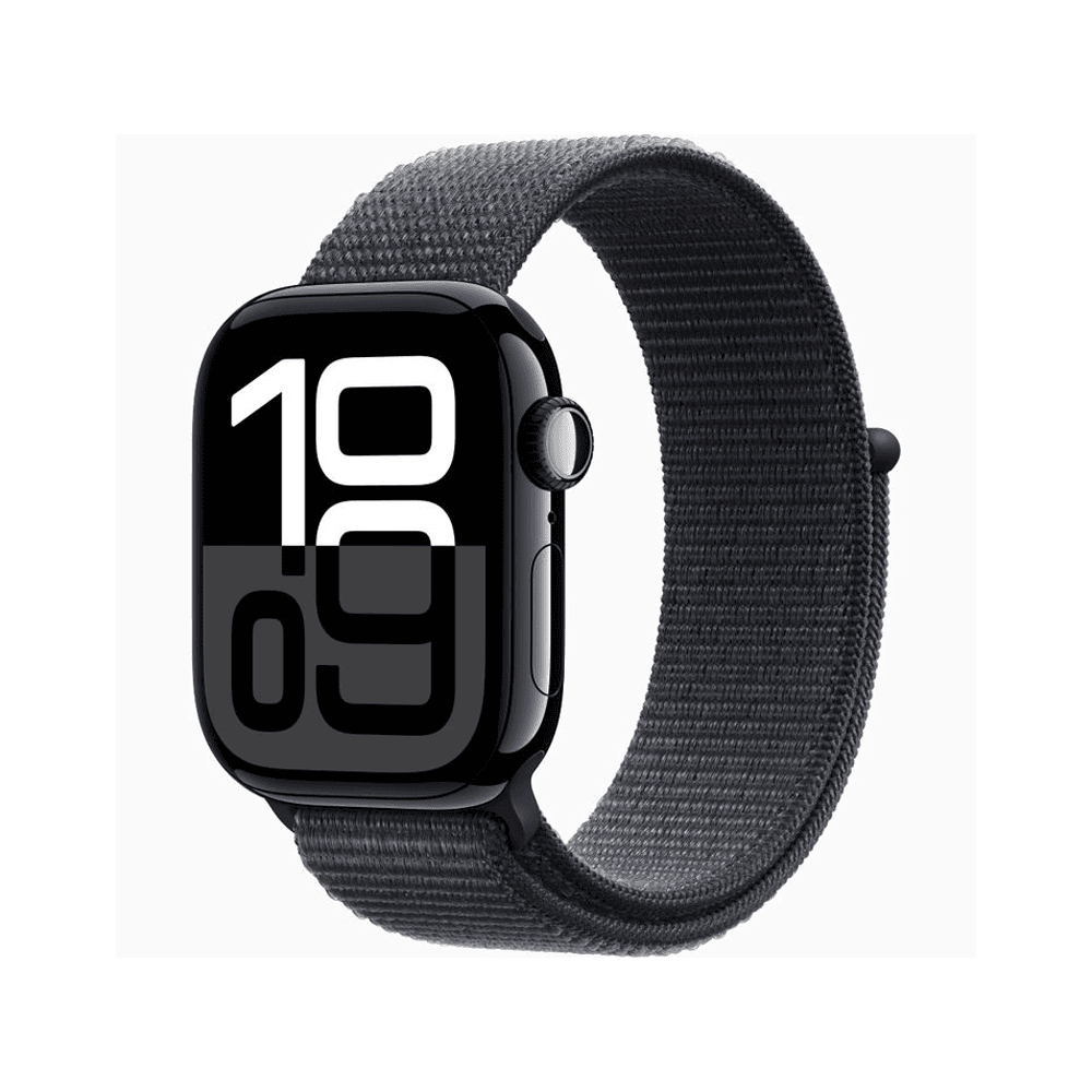 Apple Watch S10 MWWR3AM Jet Alum Sport Loop Preto