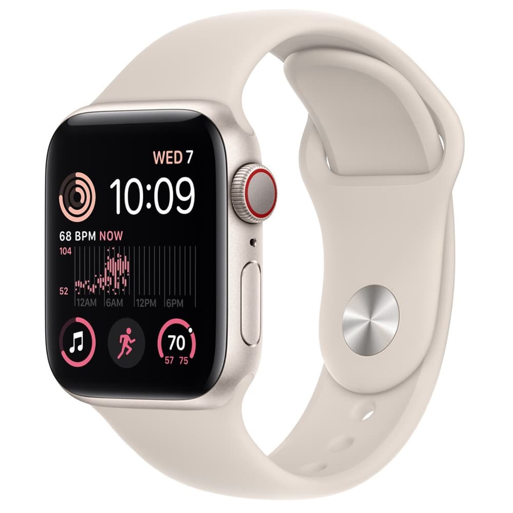 Apple Watch Se MNTK3LL Pulseira Sport Band Aluminium Case Gps Starlight