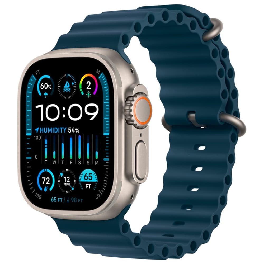 Apple Watch Ultra MREG3BE Double Tap Gesture Sirena 86DB Pulseira Ocean One Size Case Azul