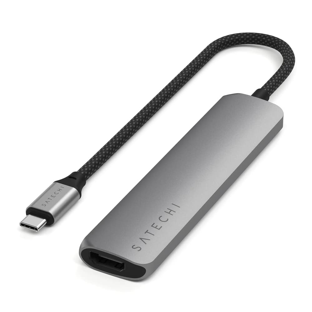 Satechi Hub Usb Satechi St P6SM Portas Conector Usb Hdmi Sd Usb Space Cinza