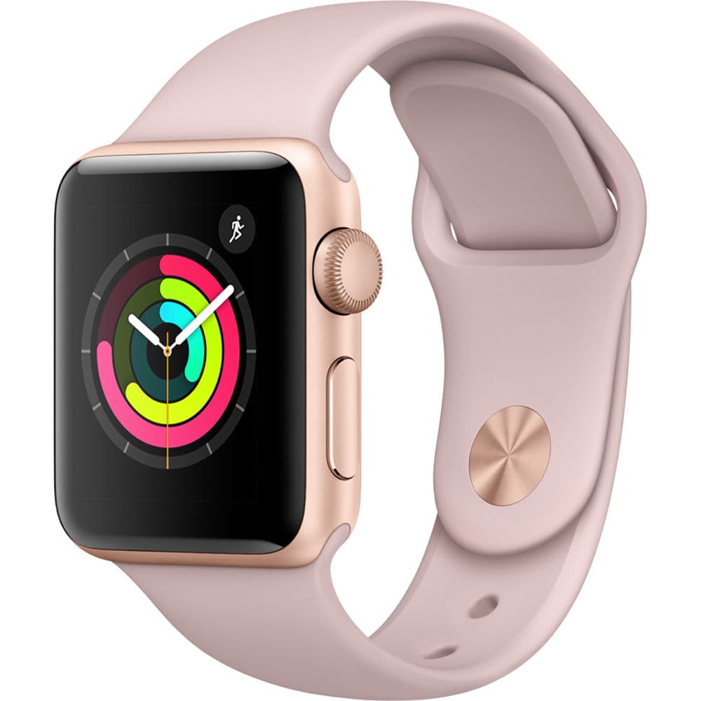 Apple Watch S3 MQKW2LL Aluminum Case Sand Sport Band Dourado